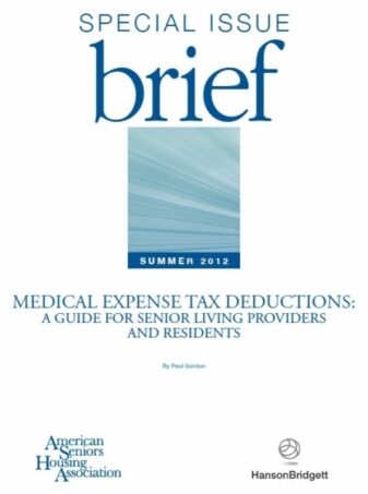 SIB: Medical Expense Tax Deductions - A Guide for Senior Living Providers and Residents (2012)