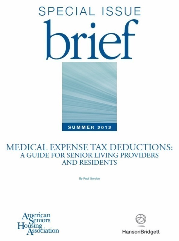 SIB: Medical Expense Tax Deductions - A Guide for Senior Living Providers and Residents (2012)